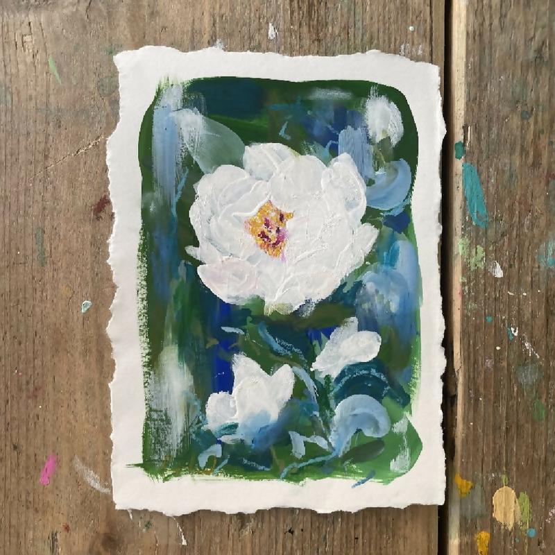 Rebirth Collection - White Peony Painting