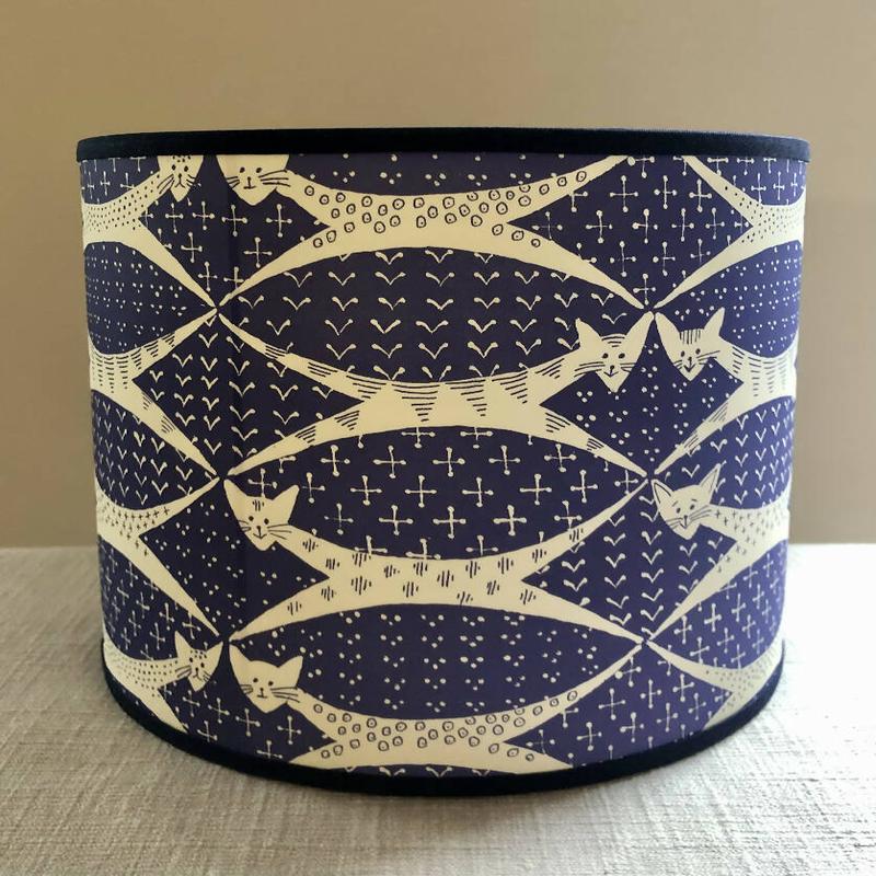 'Fancy Felines' Drum Lampshade