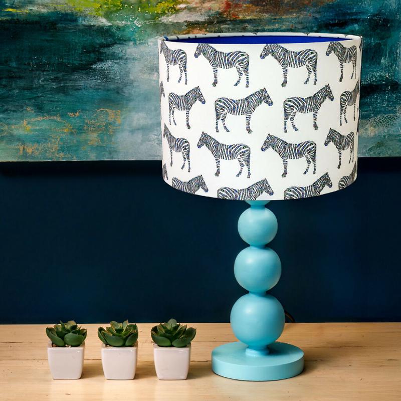 Zebra Pattern Drum Lampshade