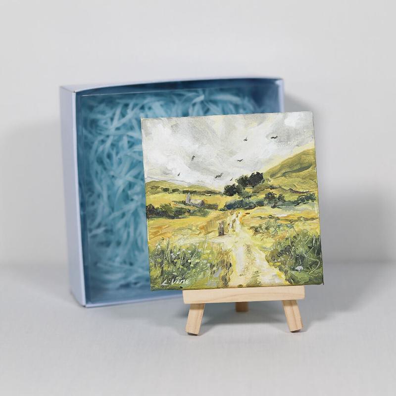 Original Mini Painting - Footpath to St Enodoc, Cornwall