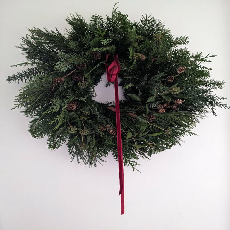 Luxury Fresh Christmas Wreath Mixed Evergreens