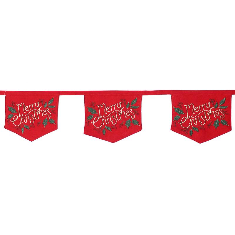 Yuletide Greeting 2.1m Bunting - Red