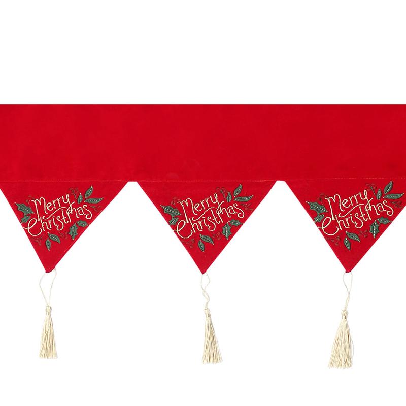 Yuletide Greeting Mantel Runer - Red
