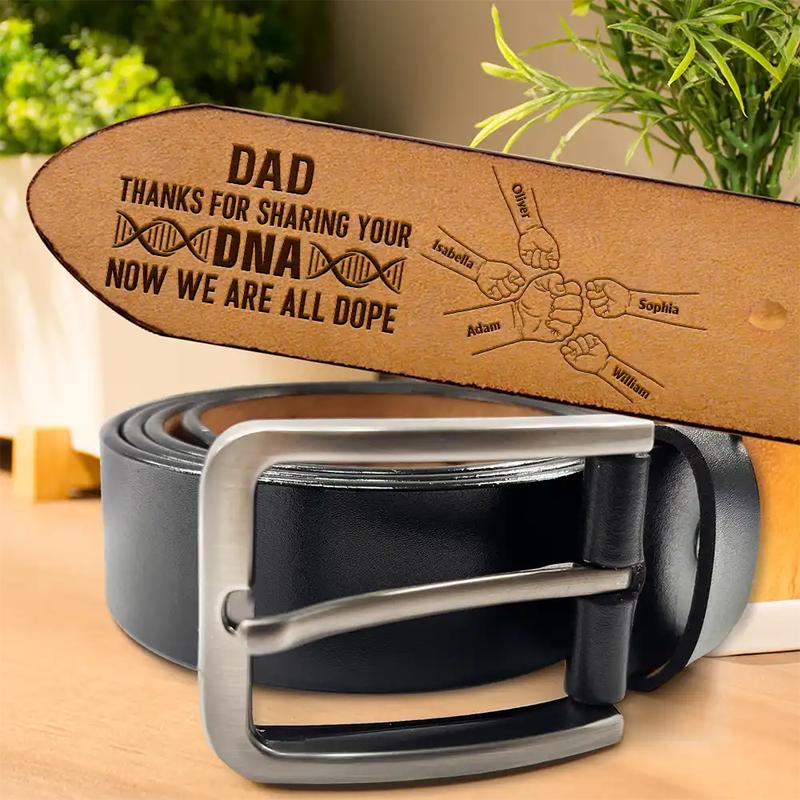 Thanks For Sharing Your DNA - Personalized Engraved Leather Belt