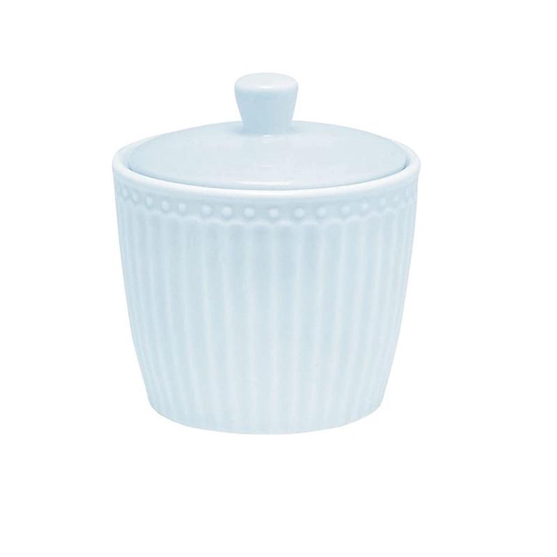 GREENGATE Zuccheriera ALICE in porcellana celeste 9x9.5cm STWSUGAALI2906