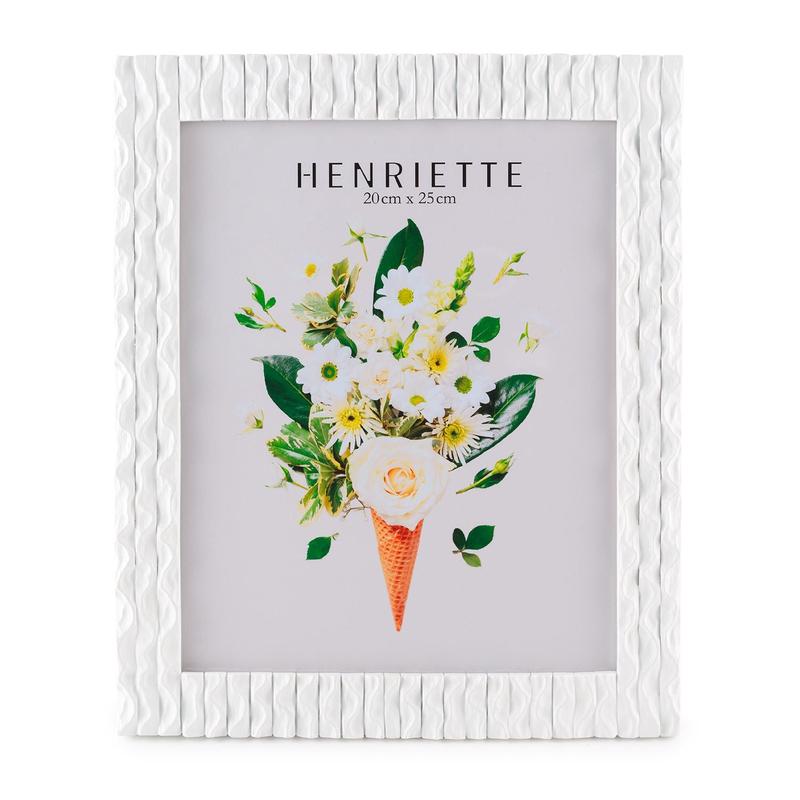 Henriette Portafoto Ondine in resina bianco "Ostuni" 25x30.5(2025 cm)