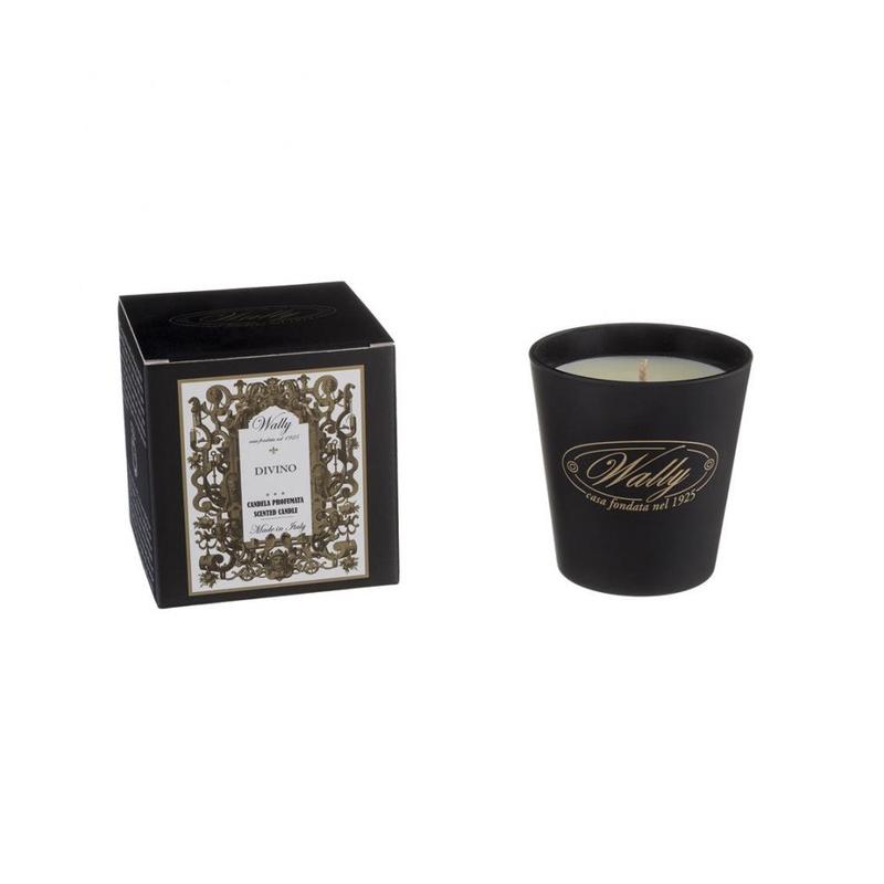 WALLY Candela profumata DIVINO nero H10 9,5 cm