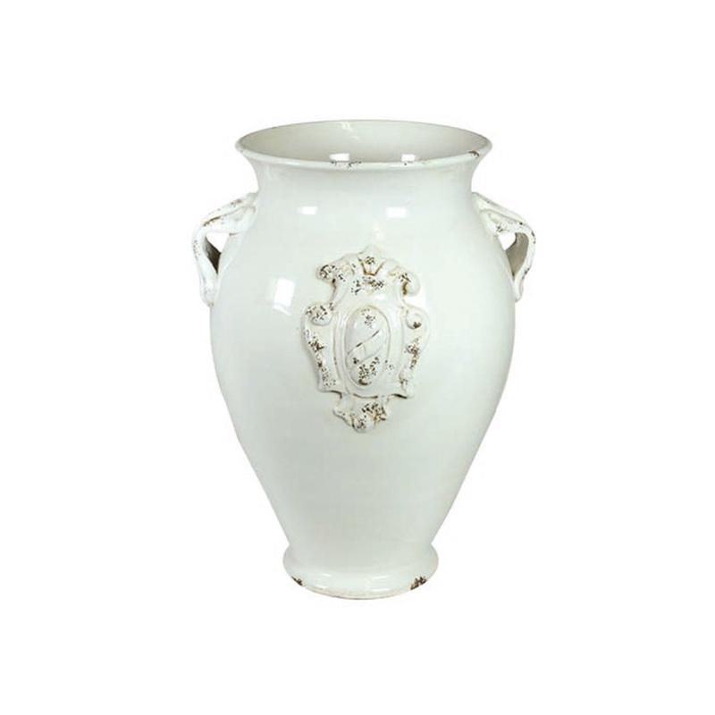 Virginia Casa Portaombrelli o Vaso artigianale in ceramica "Stemma Medici" H47 cm