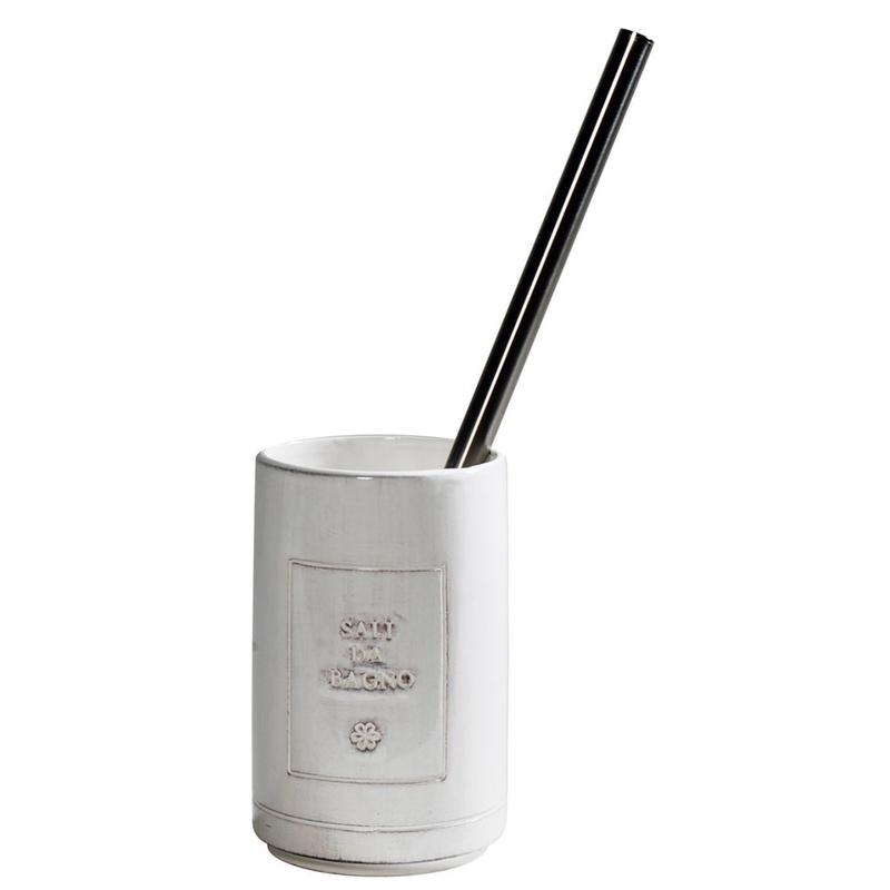 VIRGINIA CASA Portascopino wc bagno in ceramica effetto anticato "SORGENTE" 3 varianti