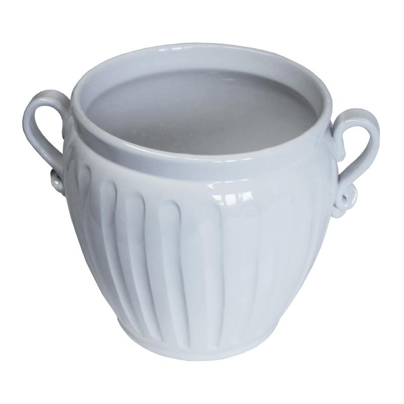 VIRGINIA CASA Vaso Casp scanalato in ceramica made in italy 2 varianti (1pz)