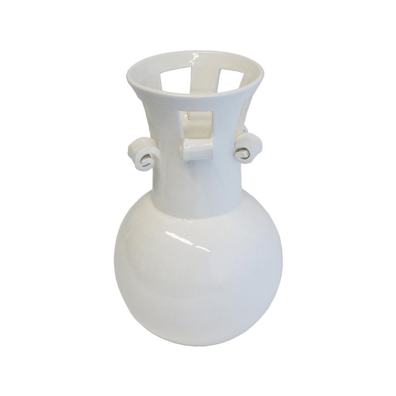 Virginia Casa Vaso in ceramica, "Intaglio" Made in Italy D18xH31 cm