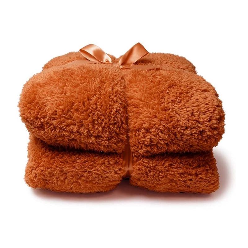 Unique Living Coperta plaid arancione "Teddy" 150x200 cm