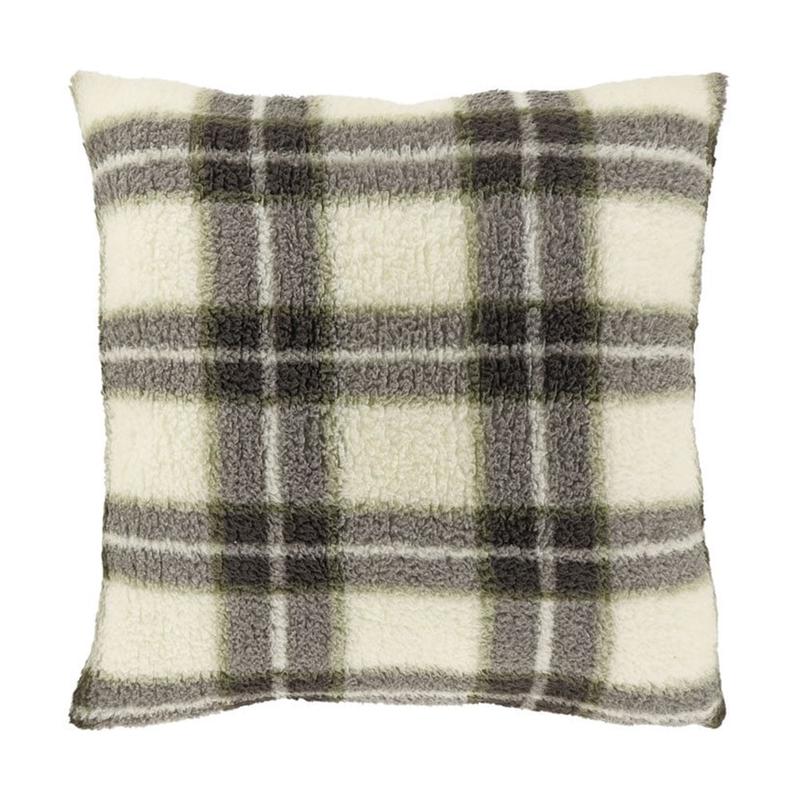 Unique Living Cuscino di natale a quadroni Winter Green "Tris" 53x53 cm