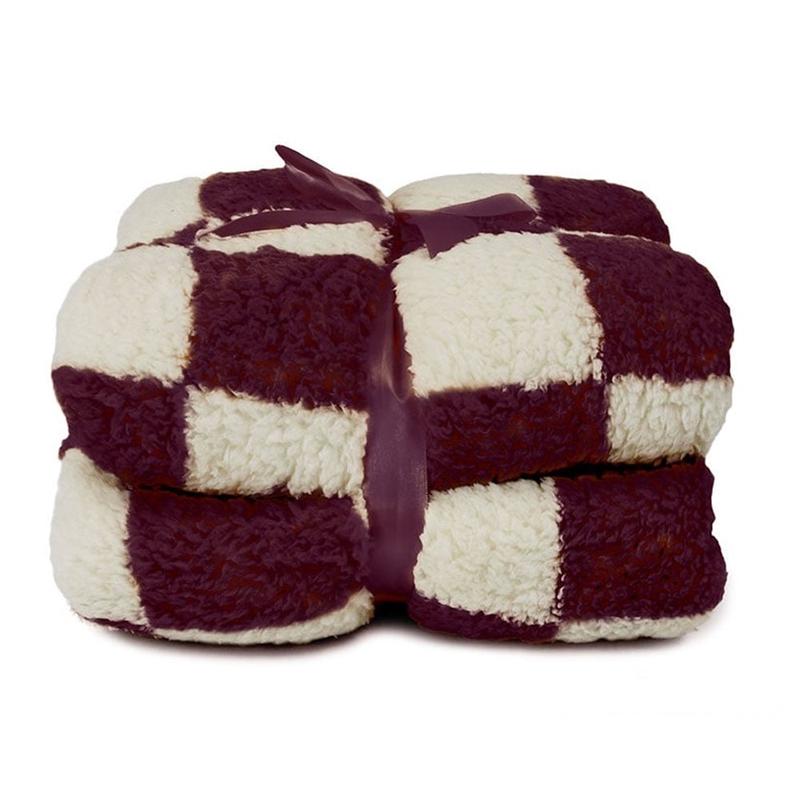 Unique Living Plaid pellicciato a quadroni "Check" 150x200 cm 3 varianti(1 unit)