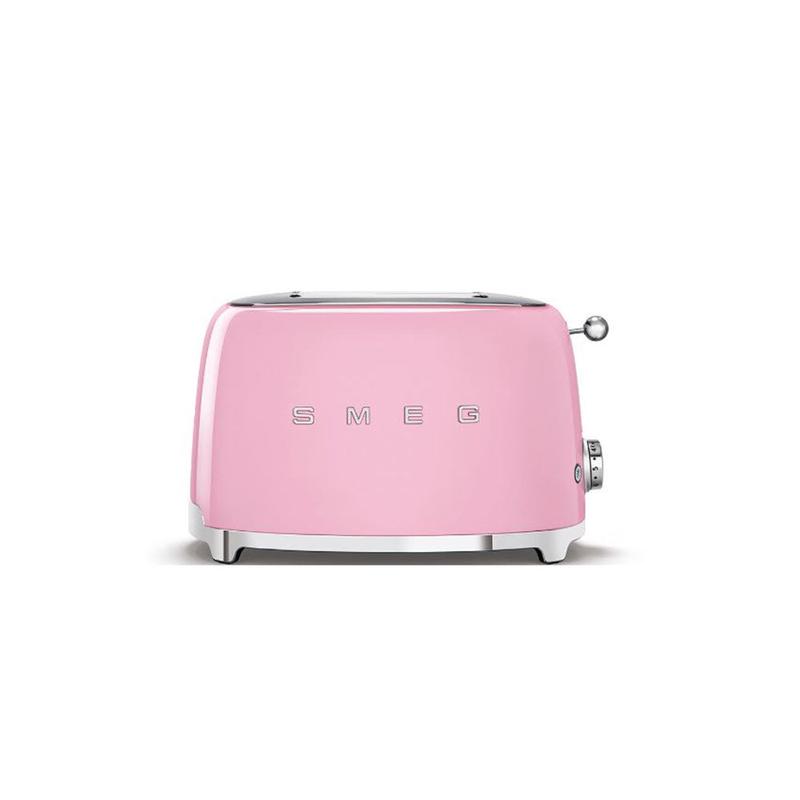 SMEG Tostapane a 2 fette in acciaio inossidabile rosa pastello 950 W