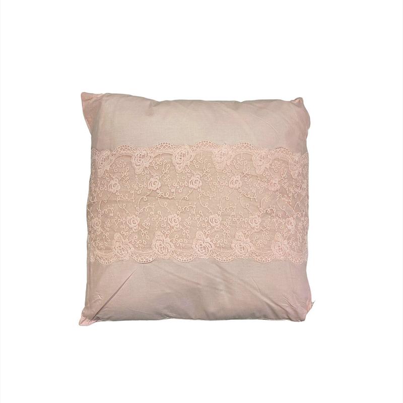 ATELIER 17 Cuscino arredo MARIE CLAIRE quadrato con pizzo vari colori 45x45 cm